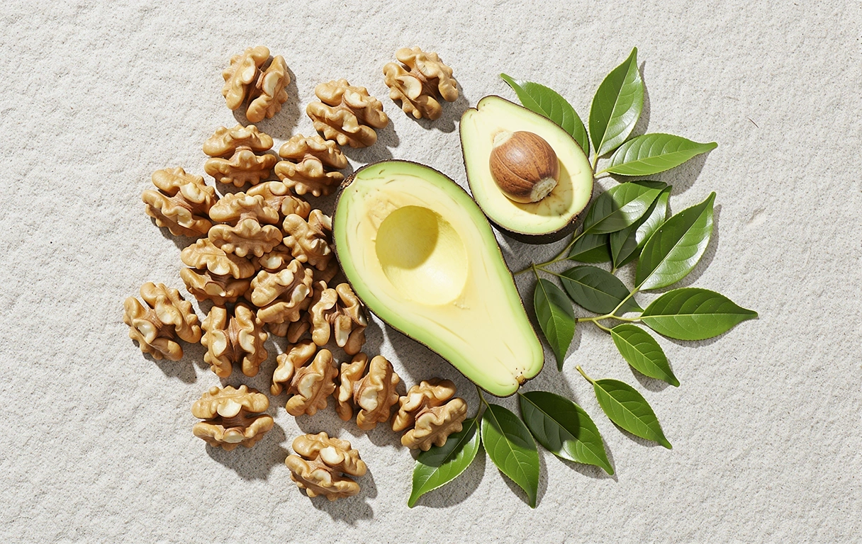 Natural ingredients collage